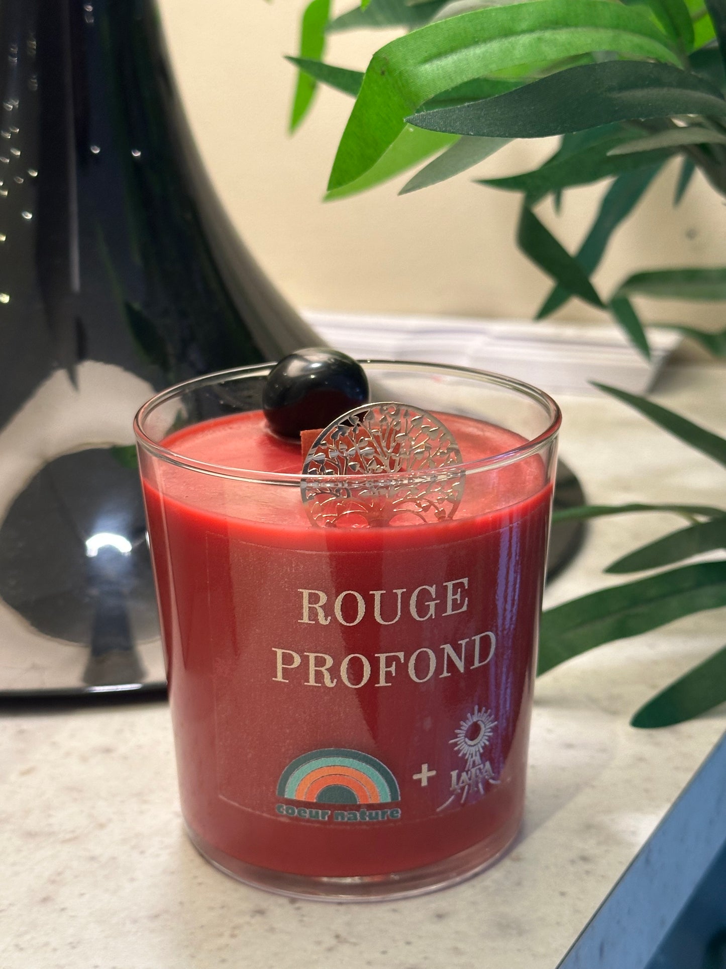 Bougie Rouge Profond