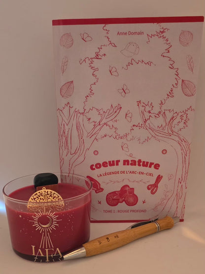 🕯️ Box “Rouge Profond” — Cœur Nature Arc-en-Ciel x Lafa Bougie