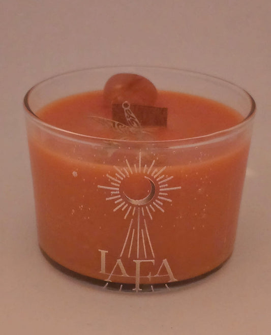 🟠 Bougie “Orange Sensuel” – Édition Limitée Cœur Nature Arc-en-Ciel x Lafa Bougie